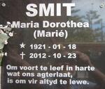 SMIT Maria Dorothea 1921-2012
