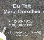 TOIT Maria Dorothea, du 1938-2009