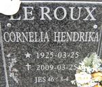 ROUX Cornelia Hendrika, le 1925-2009