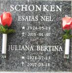 SCHONKEN Esaias Nel 1924-2013 & Juliana Bertina 1928-2007