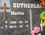 SUTHERLAND Martha 1920-2014