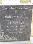 BIGGS John Gerard 1903-1987