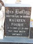 FOURIE Maureen 1981-1981