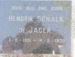 JAGER Hendrik Schalk, de 1851-1935