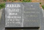 MARAIS Elsabe Maria nee DE NECKER 1890-1979