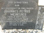 MEINTJIES Johannes Petrus 1883-1949