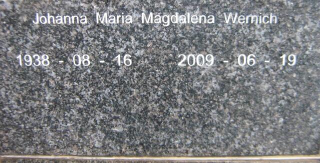 WERNICH Johanna Maria Magdalena 1938-2009