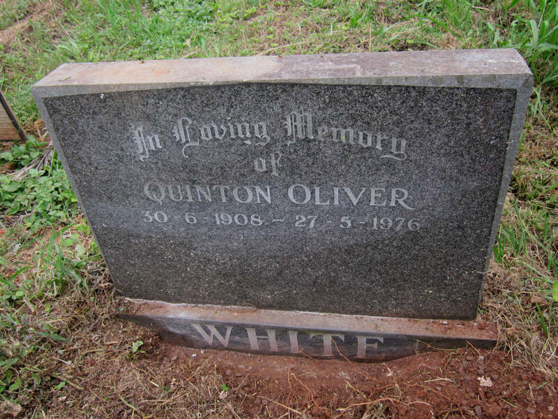 WHITE Quinton Oliver 1908-1976