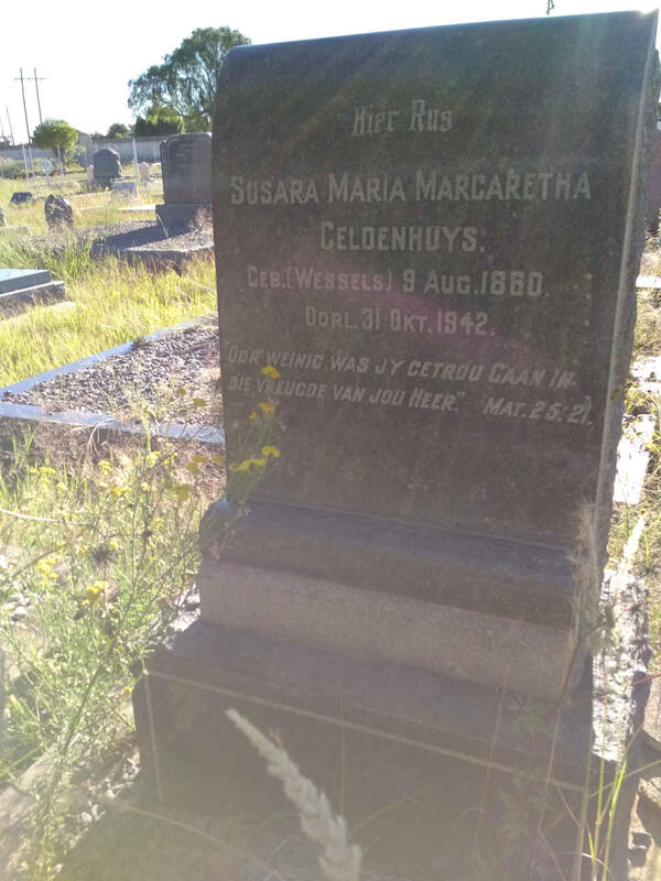 GELDENHUYS Susara Maria Margaretha nee WESSELS 1860-1942