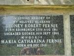 FERNIE Sydney Robert 1911-1988 & Maria Catharina 1918-