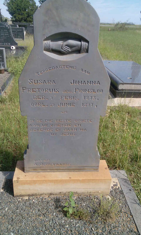 PRETORUIS Susara Johanna nee PRINSLOO 1873-1897