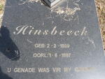 HINSBEECK ? 1909-1997