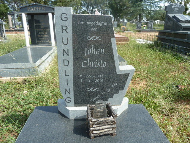 GRUNDLING Johan Christo 1933-2014