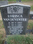 DEVENTER Lorisca, van 1987-1987