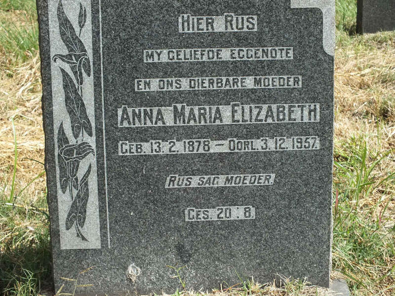 ? Anna Maria Elizabeth 1878-1957