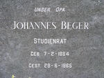 BEGER Johannes 1884-1965