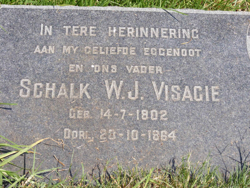 VISAGIE Schalk W.J. 1902-1964