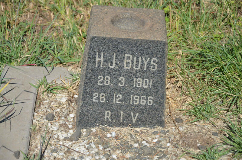 BUYS H.J. 1901-1966
