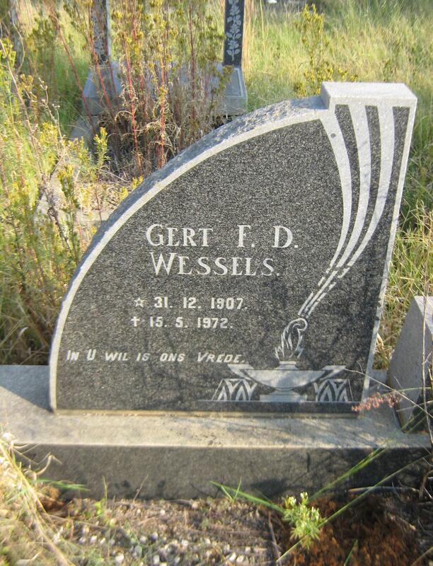 WESSELS Gert F.D. 1907-1972