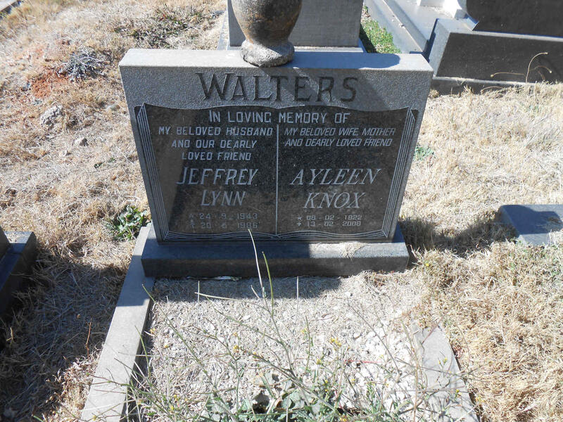 WALTERS Ayleen Knox 1922-2008 :: WALTERS Jeffrey Lynn 1943-1986