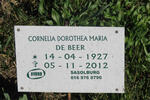 BEER Cornelia Dorothea Maria, de 1927-2012