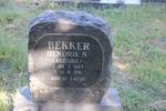 BEKKER Hendrik N. 1927-1991