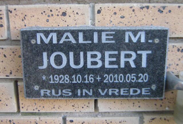 JOUBERT Malie M. 1928-2010