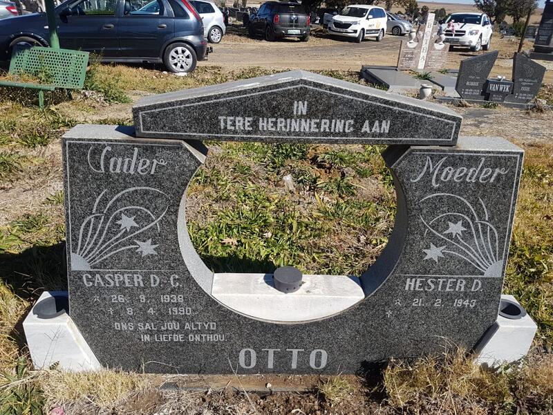 OTTO Casper D.C. 1938-1990 & Hester D. 1943-
