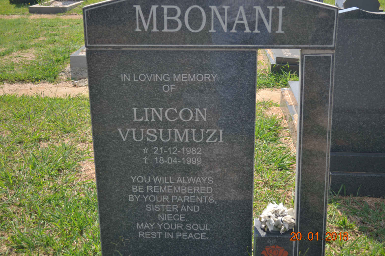 MBONANI Lincon Vusumuzi 1982-1999