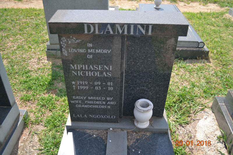 DLAMINI Mphaseni Nicholas 1919-1999