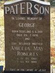 PATERSON George 1901-1976 & Amelia May ROBERTS 1906-1999