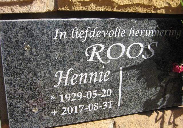 ROOS Hennie 1929-2017