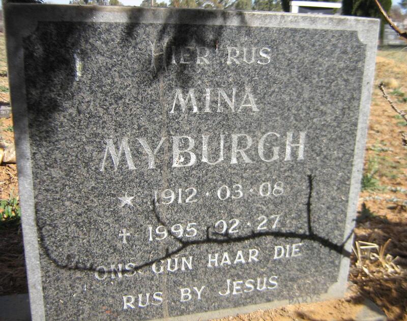 MYBURGH Mina 1912-1995