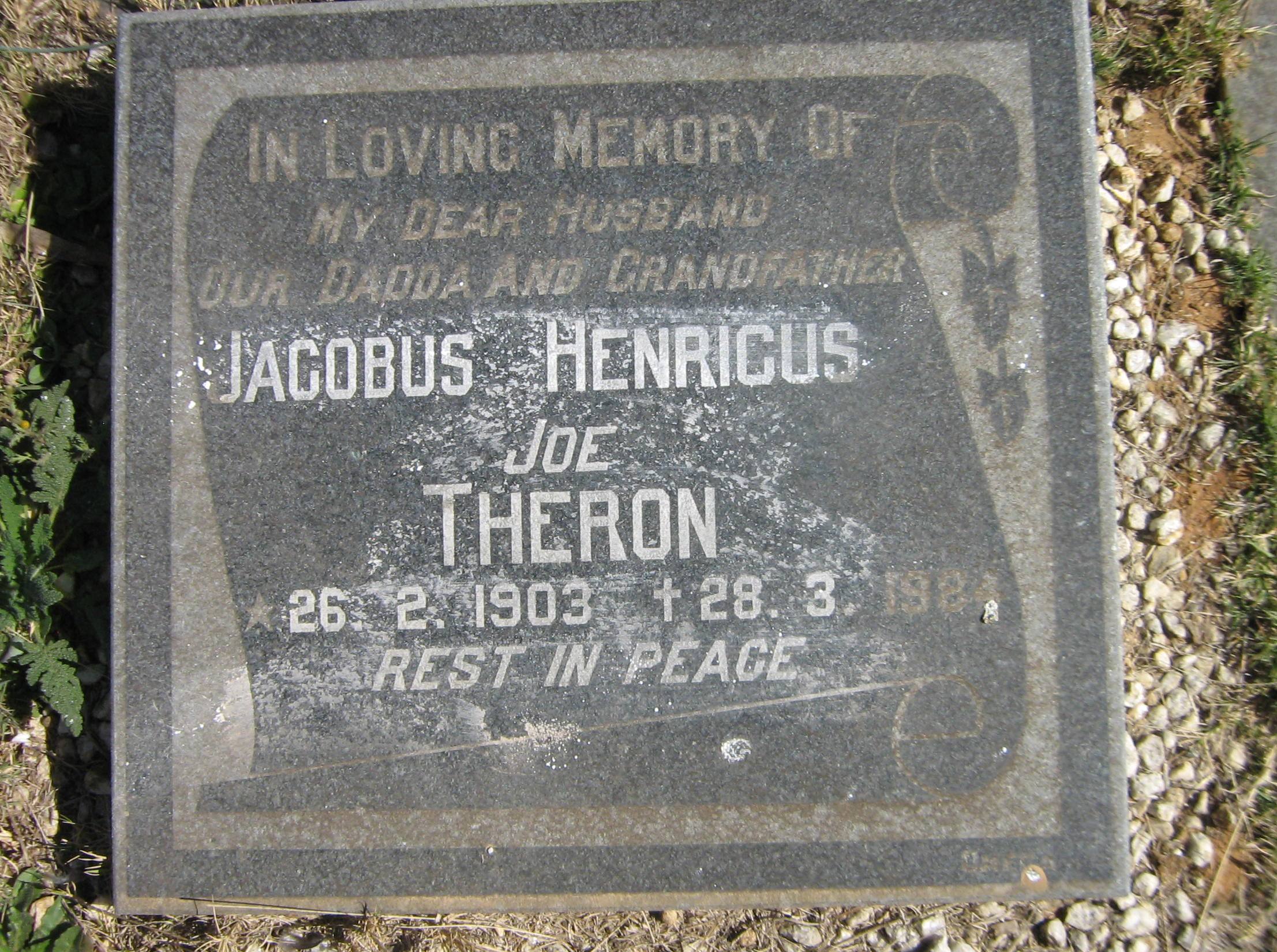 THERON Jacobus Henricus 1903-1984