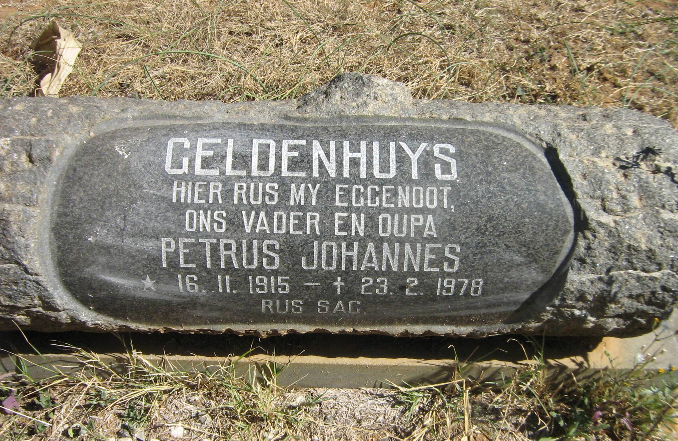 GELDENHUYS Petrus Johannes 1915 - 1978