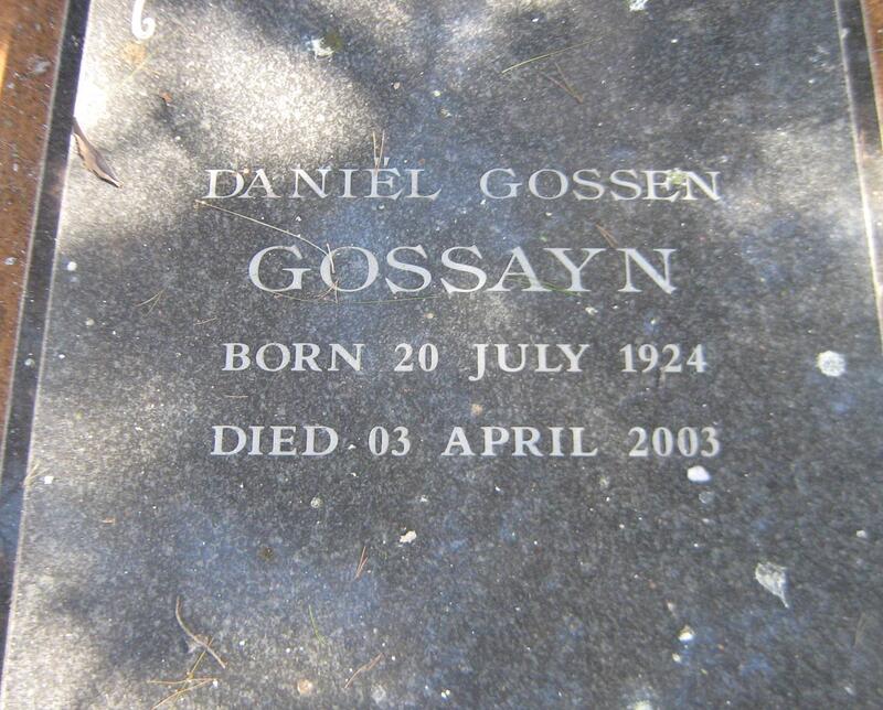GOSSAYN Daniel Gossen 1924-2003