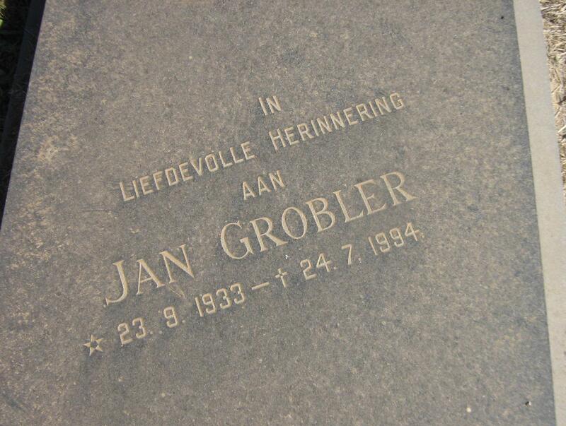 GROBLER Jan 1933-1994
