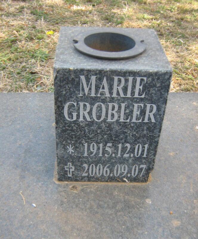 GROBLER Marie 1915-2006