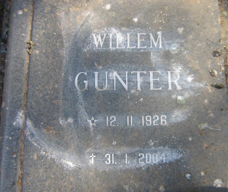 GUNTER Willem 1926-2004