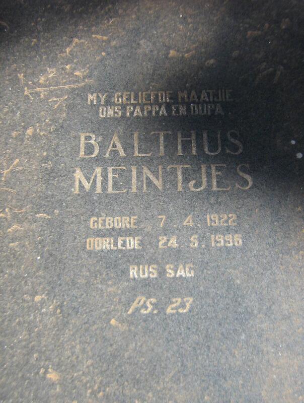 MEINTJES Balthus 1922-1996