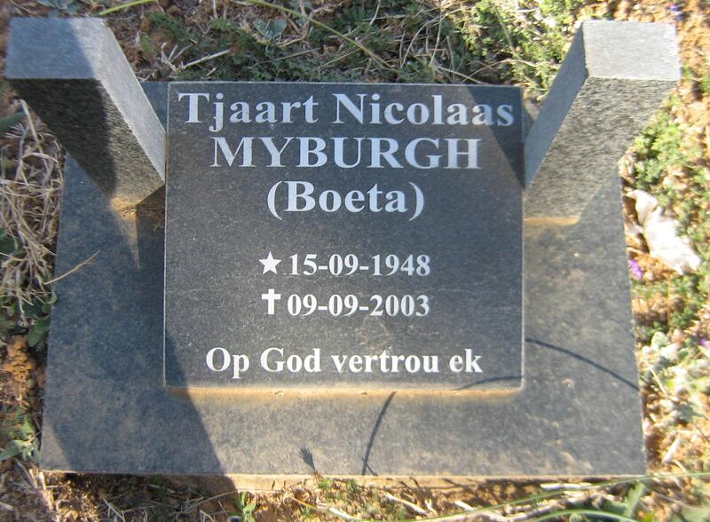 MYBURGH Tjaart Nicolaas 1948-2003