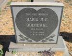ODENDAAL Maria M. E. nee ELLIS 1928-1973