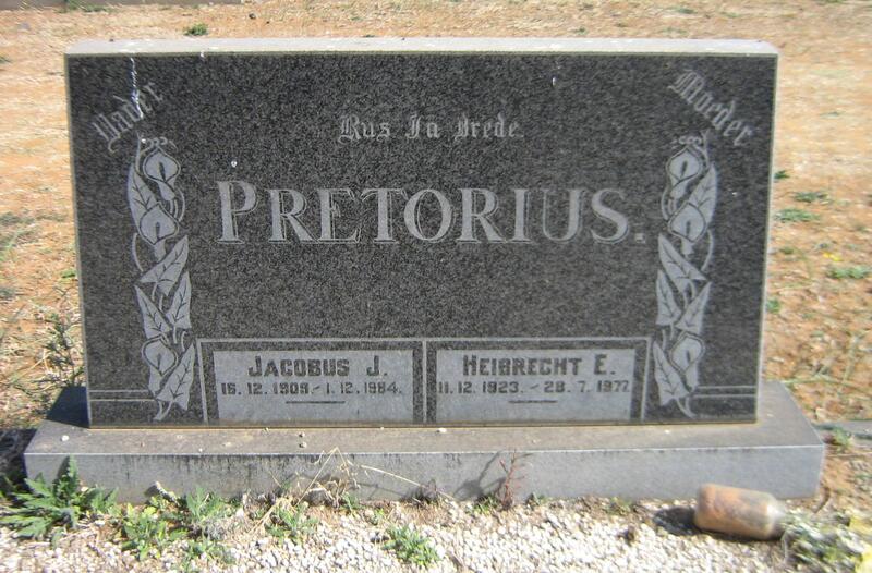 PRETORIUS Jacobus J. 1909-1984 & Heibrecht E. 1923-1977