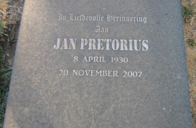 PRETORIUS Jan 1930-2007