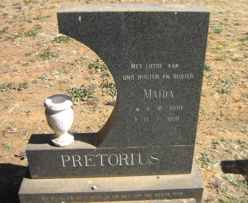 PRETORIUS Maria 1939-1979