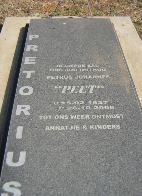 PRETORIUS Petrus Johannes 1927-2006