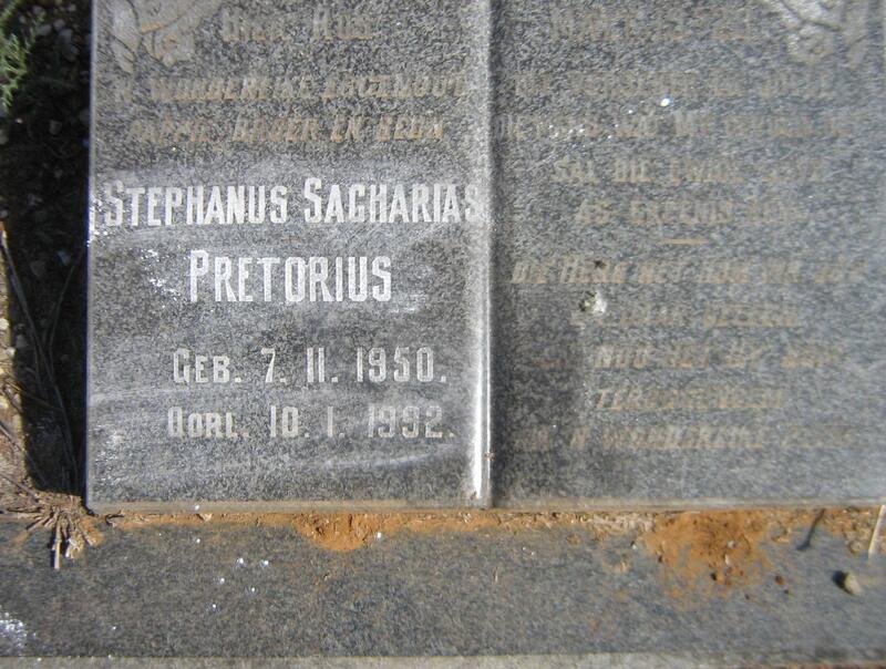 PRETORIUS Stephanus Sagarias 1950-1992