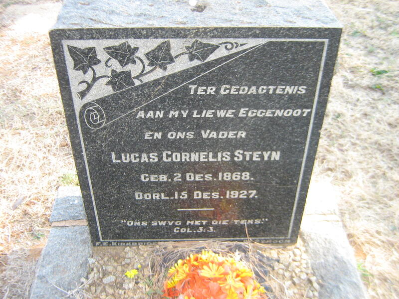 STEYN Lucas Cornelis 1868-1927