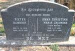 WET Pieter Hendrik, de 1919-1981 & Anna Christina Maria Jacomina BESTER 1921-1981