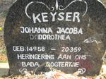 KEYSER Johanna Jacoba Dorothea 1958-1959